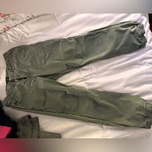Navy green capri pants
